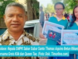 Kepala SMPK Sabar Subur Betun Tidak Percaya Dua Siswinya Jadi ‘Jawara’ Cerita Rakyat Malaka