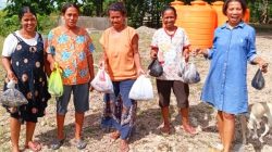 Kades Taaba-Malaka Isi Momentum Hari Kartini dengan Bagi-bagi Ikan Lele kepada Ibu Hamil
